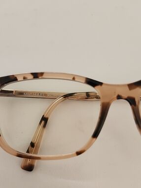 Michael Kors Beige Tortoiseshell Acetate Eyeglass Frames